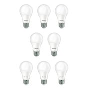 Bulbrite 9 Watt Frost A19 LED Light Bulbs with Medium (E26) Base, 3000K Soft White Light, 750 Lumens, 8PK 862714
